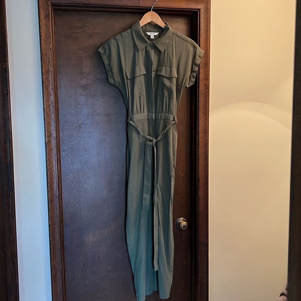 Nine West green jumpsuit